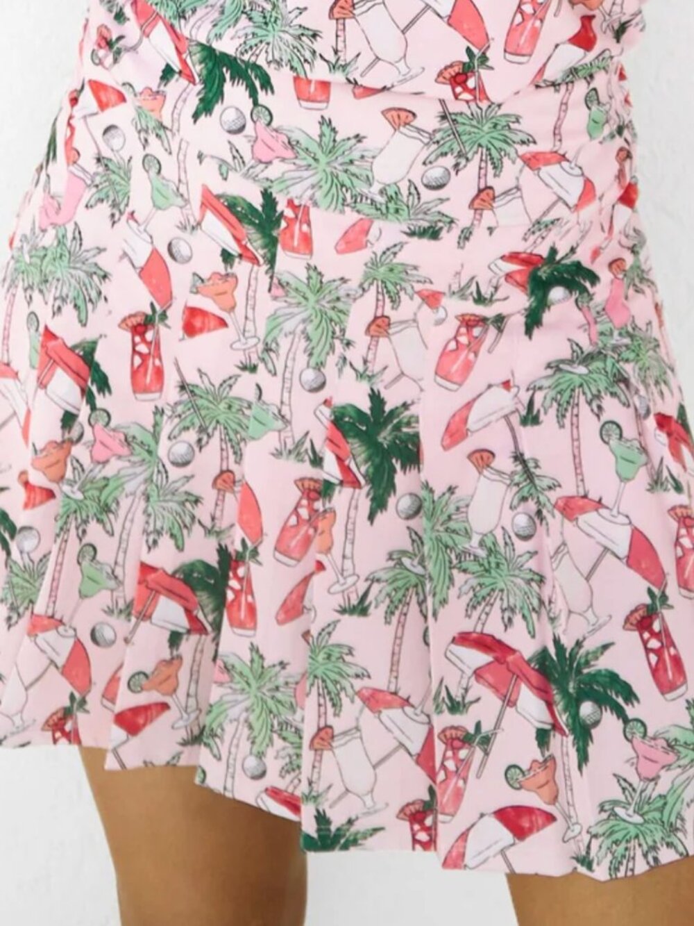 Kenny Flowers Skort Tropical Cocktail Pleated Golf Tennis Pickleball Size Small